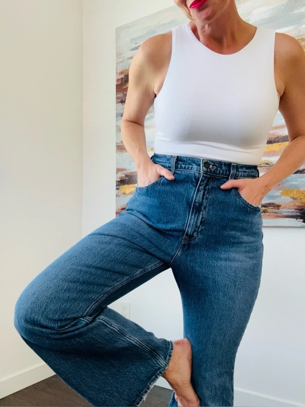 LEVI’S 70s High Waited Flare Jeans Denim Size 31 - Picture 3 of 16